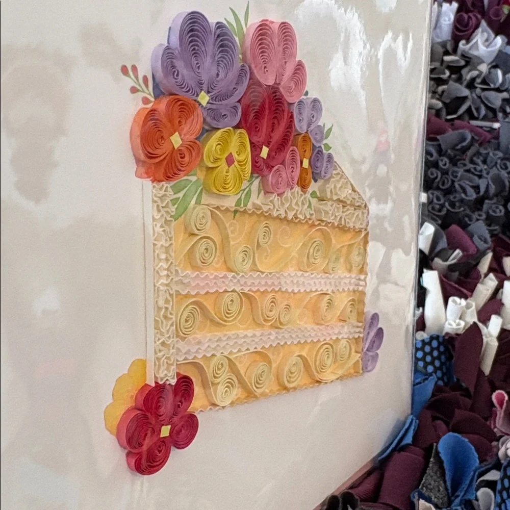 🆕Papyrus Recycled Curled Paper Birthday Greeting Card
